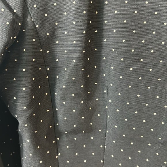 Dana Buchman black/ivory polka dot 3 button blazer in size large. - Picture 10 of 10